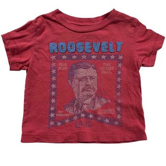 Vintage‎ Peek Little Peanut Theodore Roosevelt Patriotic Quote T Shirt 3 - 6 M - Picture 2 of 12